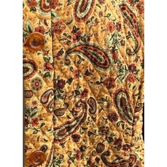 Vintage Handmade quilted bomber jacket Paisley patchwork lining large cottage - Picture 8 of 9